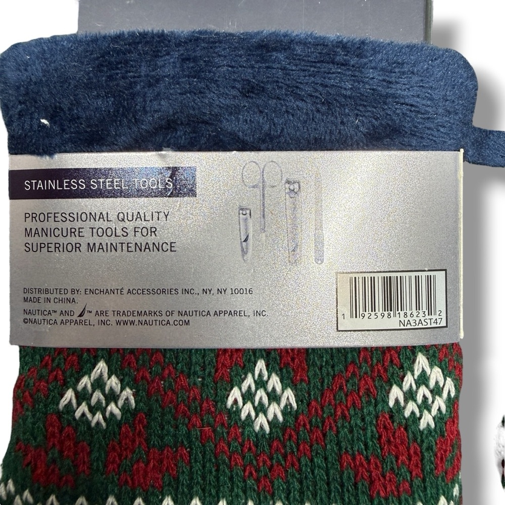 2 Pk NAUTICA Nail Care Grooming Kit for Men – 4 pc Set in a Christmas Stocking - Picture 9 of 11